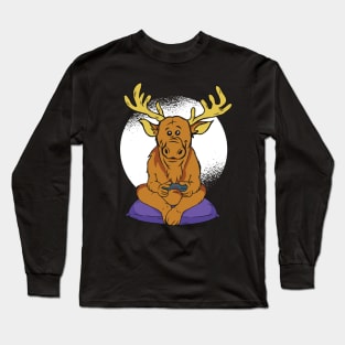 Funny Elk Gamer Long Sleeve T-Shirt